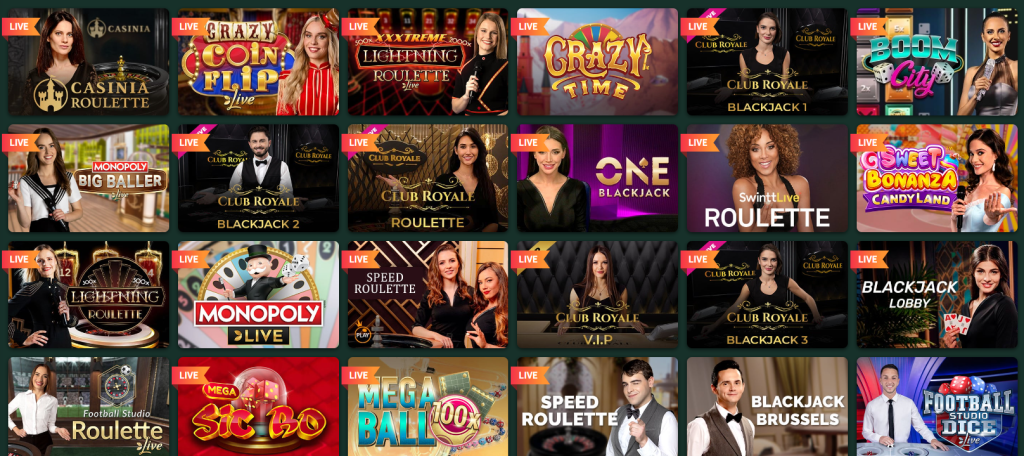 Casinia Live-Spiele