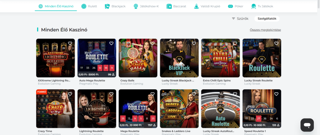 Spinoli Live-Spiele