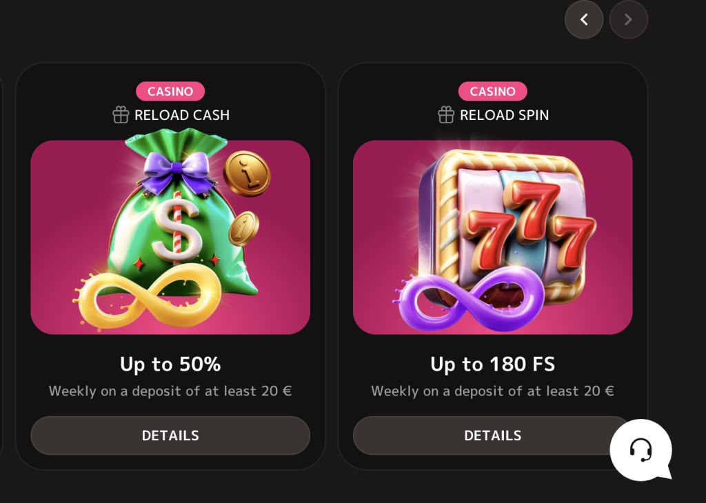 Spielauswahl im Iris Casino