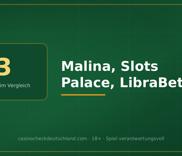 Malina, Slots Palace oder LibraBet? Drei Anbieter im direkten Vergleich